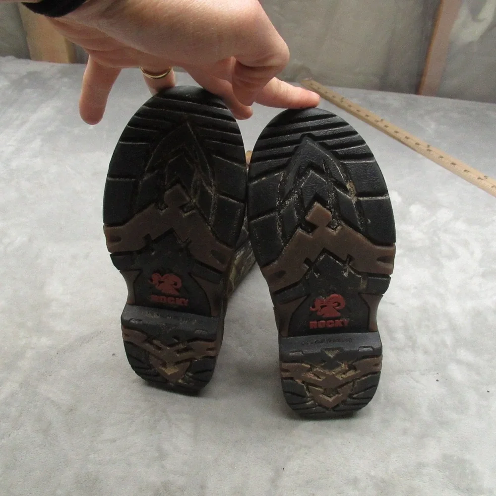 Rocky Kids 3M Boots Brown Camo Leather Wellington Water Resistant Waterfowl Hunt